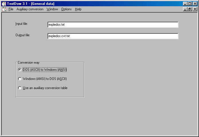 TextDow - TextDow, Windows - Dos text files conversion